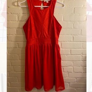 Francesca’s Red Lace Dress